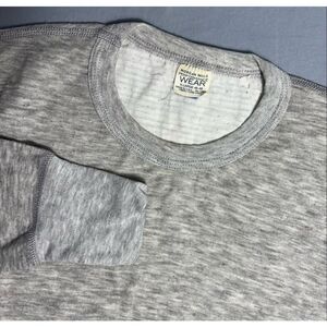 Morgan Mills Two Layer Shirt Large Gray Wool Blend Base Thermal Size XL Made in